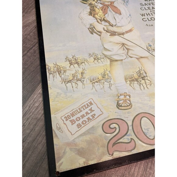 Vintage Theme Original Borax is King 20 Mule & Clothes Line Tin Signs Lot/2 - Picture 6 of 8